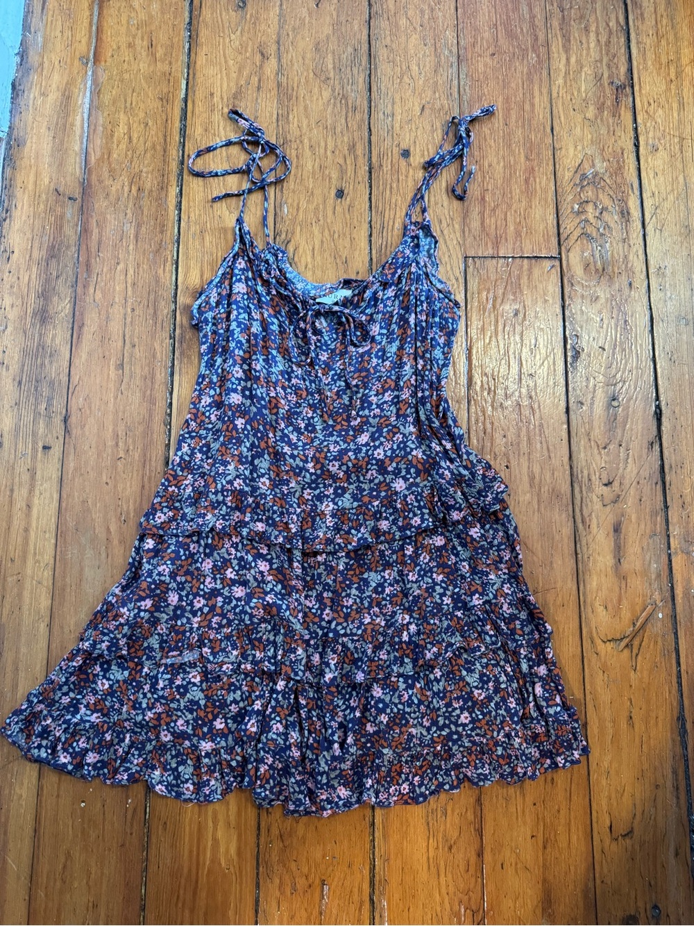 Aura Floral Tiered Spaghetti-Strap Camisole